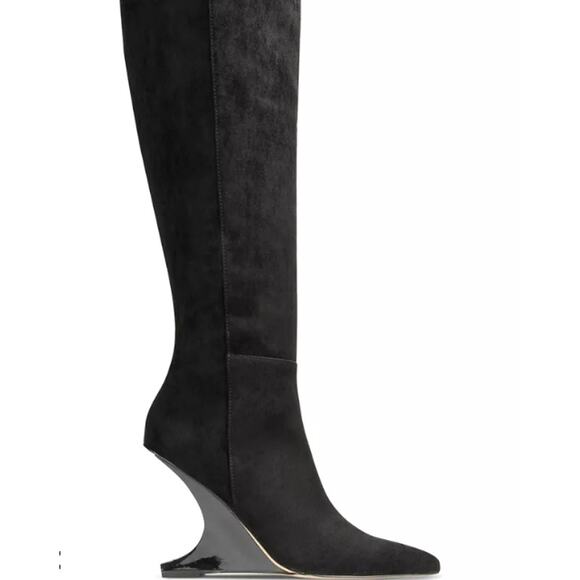 Luna Heel Knee-High Boots with Streamlined Silhouette By AAJ by Aminah. NWB. 10M - Picture 1 of 12